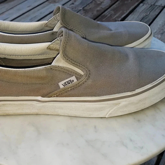 Vans Other - Vans, Classic Slip On Sneakers, Size 8.5 Men's, 10 Women's in Gray